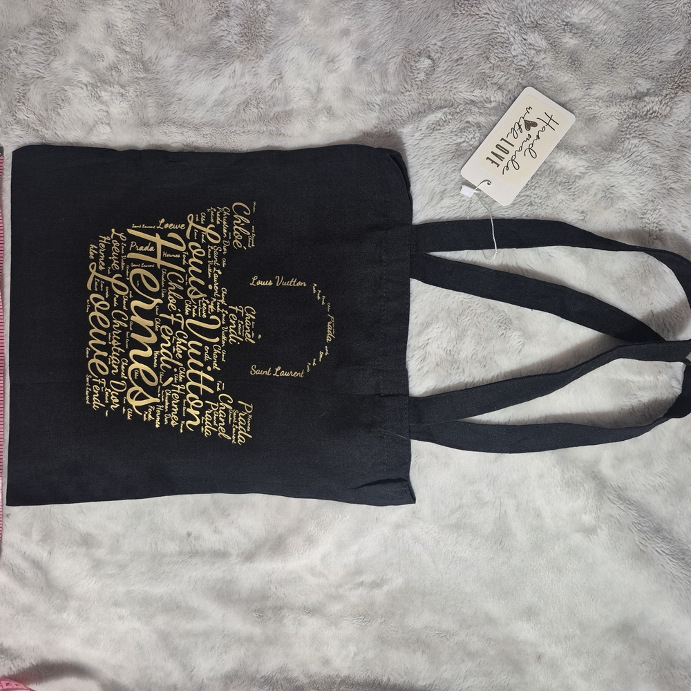 Black and Gold Tote Bag